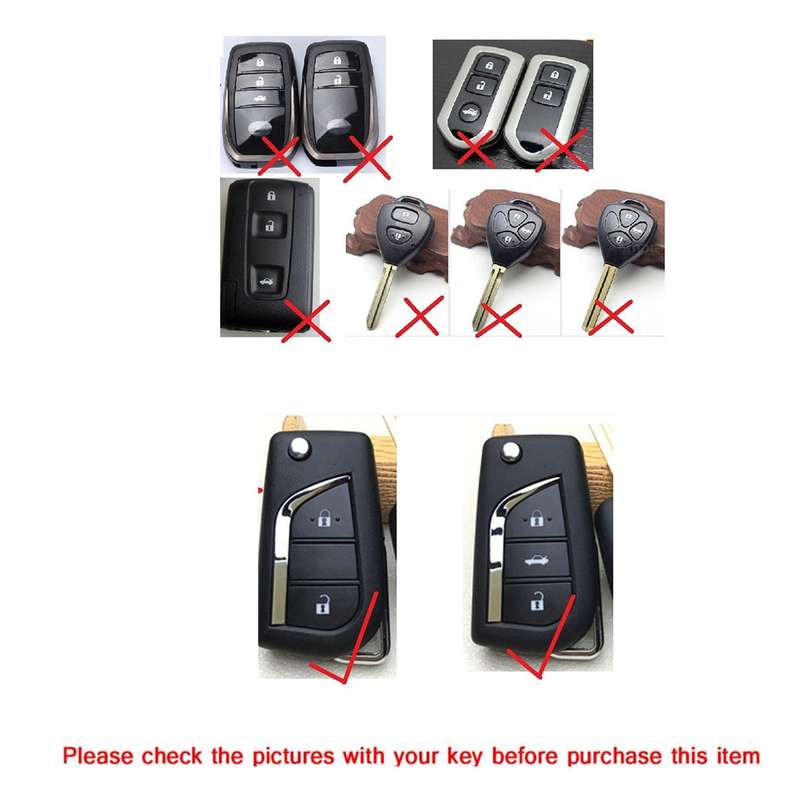 TPU One-piece Electroplating Opening Full Coverage Car Key Case with Key Ring for TOYOTA YARIS L / C