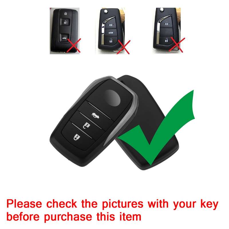 Electroplating TPU Single-shell Car Key Case with Key Ring for TOYOTA HIGHLANDER / CROWN / PRADO / V