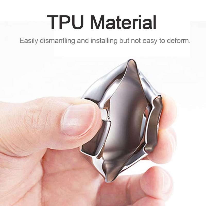 Electroplating TPU Single-shell Car Key Case with Key Ring for Mazda 3 AXELA / CX-8 / CX-5 / CX-4 /