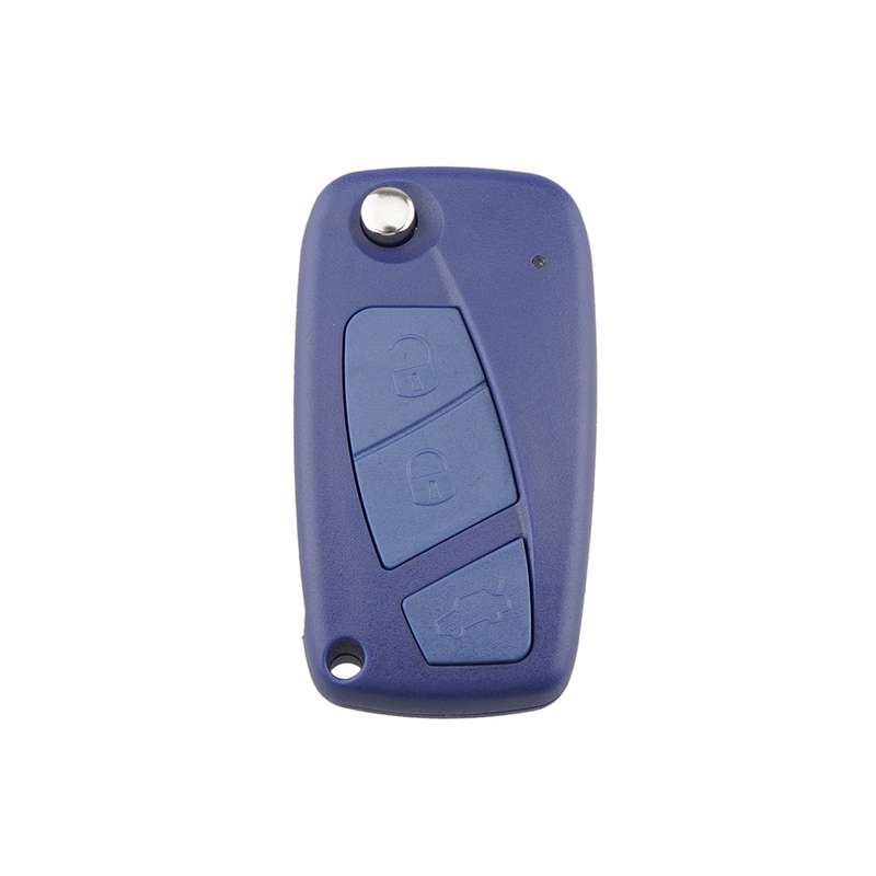 For FIAT Car Keys Replacement 3 Buttons Car Key Case with Side Battery Holder (Black)