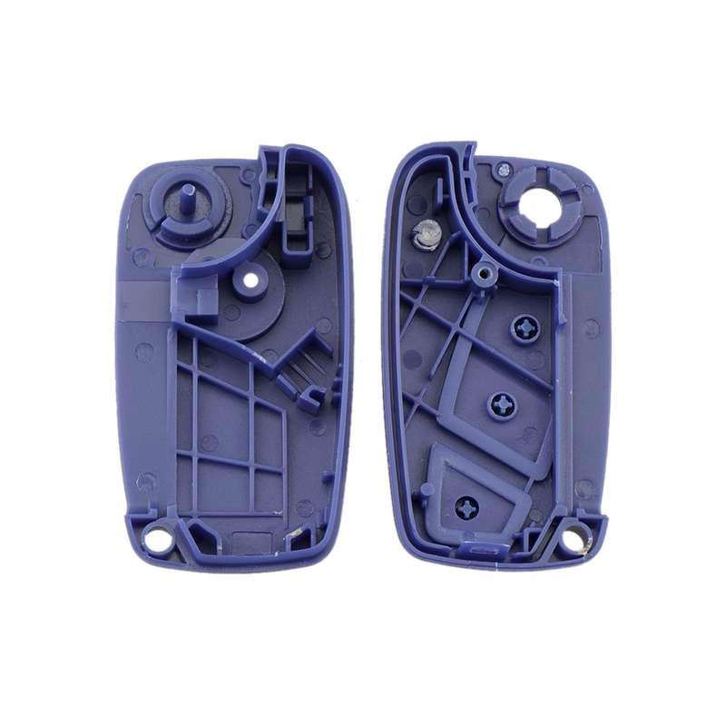 For FIAT Car Keys Replacement 3 Buttons Car Key Case with Side Battery Holder (Black)
