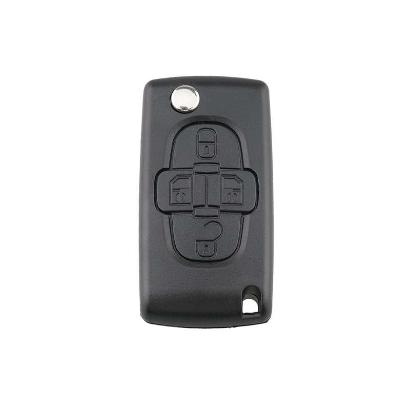 For CITROEN C8 / PEUGEOT 1007 Car Keys Replacement 4 Buttons Car Key Case with Grooved, without Hold