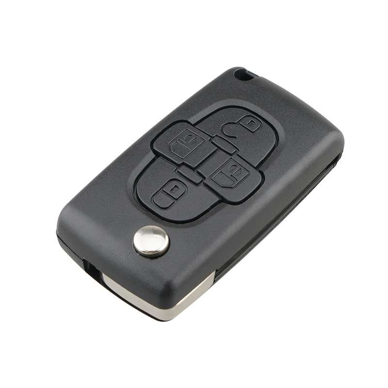 For CITROEN C8 / PEUGEOT 1007 Car Keys Replacement 4 Buttons Car Key Case with Grooved, without Hold