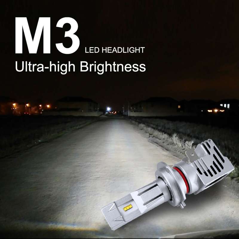 2 PCS M3 H4 DC9-32V / 17W / 6500K / 2000LM IP68 Car LED Headlight Lamps(Cool White)