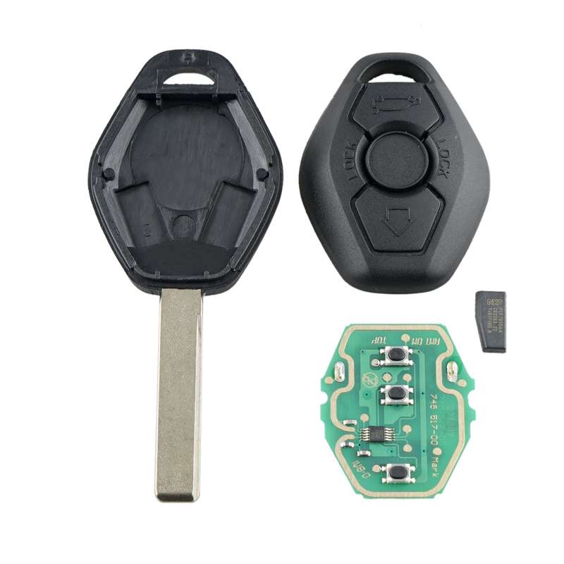 For BMW EWS System Intelligent Remote Control Car Key with Integrated Chip & Battery, Frequency: 315