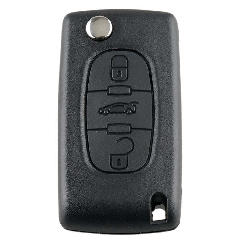 For PEUGEOT 3 Buttons Intelligent Remote Control Car Key with Integrated Chip & Battery & Holder & S