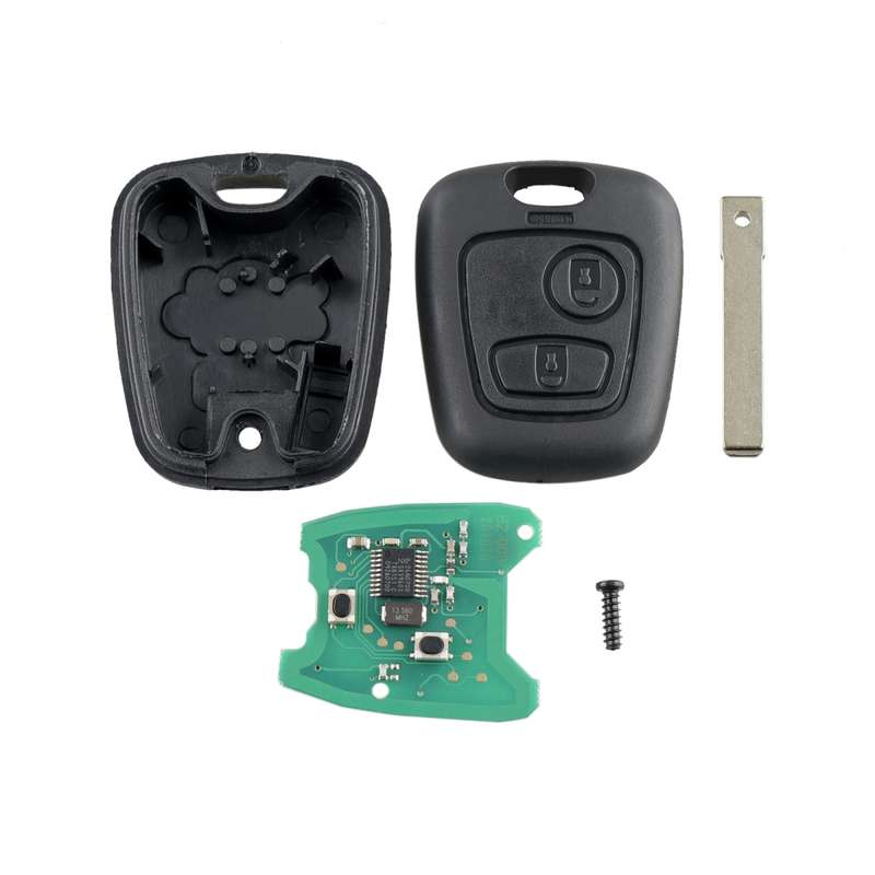 For PEUGEOT 206 / 307 2 Buttons Intelligent Remote Control Car Key with Integrated Chip & Battery, w