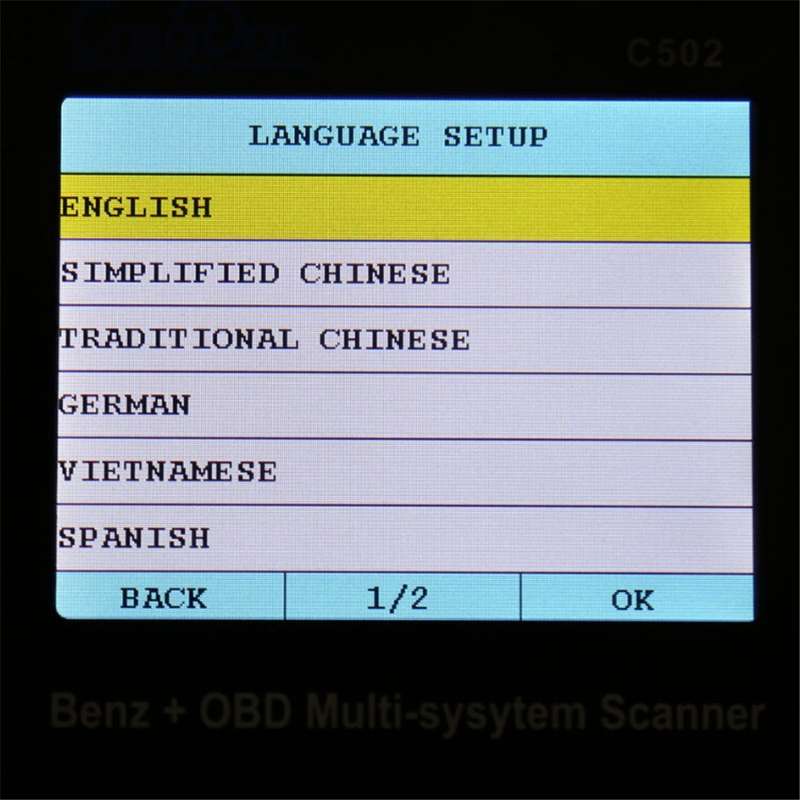 Creator C502 V7.6 Car OBD2 Multi-system Scanner Car Diagnostic Tool for Mercedes-Benz before 2016 Al
