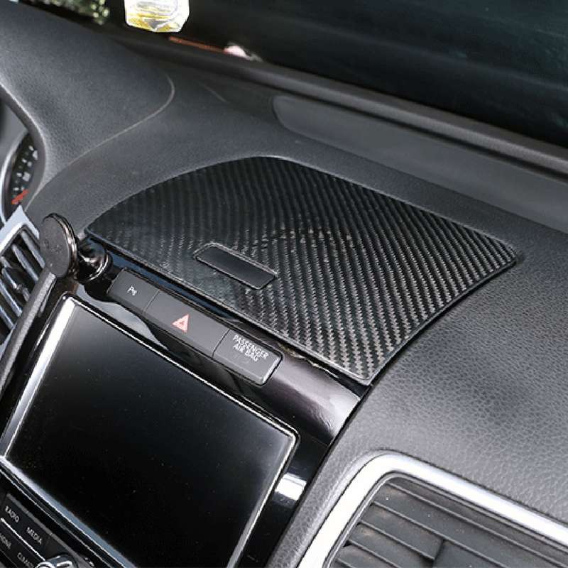 Car Carbon Fiber Instrument Panel Storage Panel Frame Decorative Sticker for Volkswagen Touareg 2011