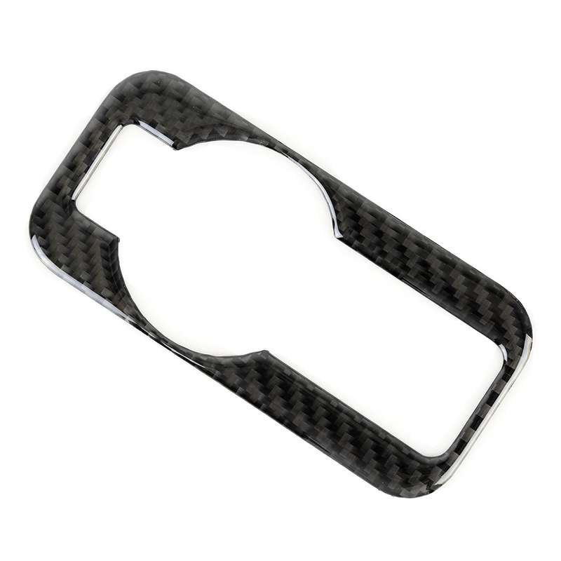 Car Carbon Fiber Headlight Panel Decorative Sticker for Volkswagen Touareg 2011-2018