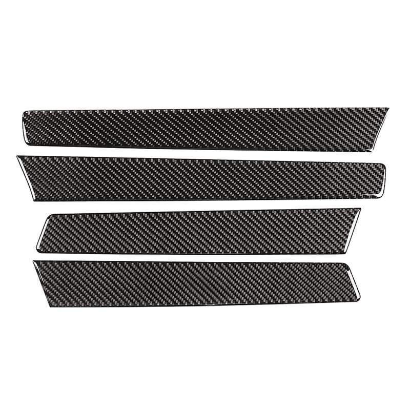 4 PCS Car Carbon Fiber Door Panel Decorative Sticker for Volkswagen Touareg 2011-2018