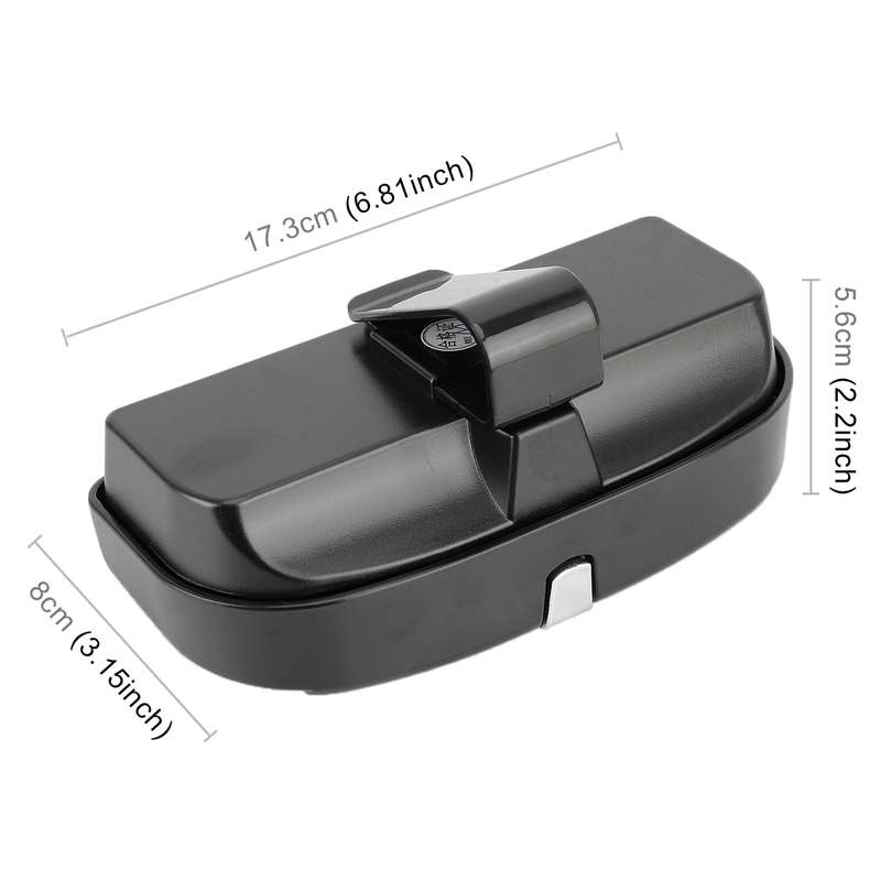 Car Multi-functional Glasses Case Sunglasses Box with Card Slot, Flat Style (Pink)