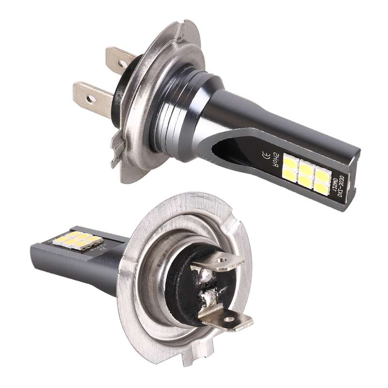 2 PCS H7 DC12V-24V / 12W / 3000K / 800LM 12LEDs SMD-3030 Car LED Fog Light (White Light)