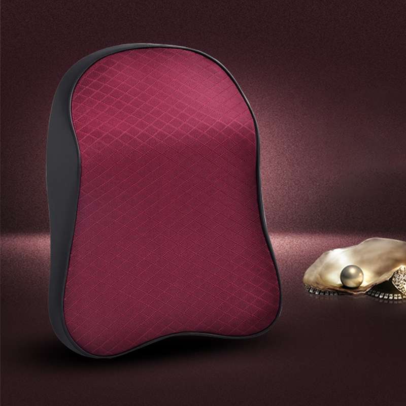 Four Seasons Breathable Memory Foam Car Neck Pillow Polyester Headrest (Black)