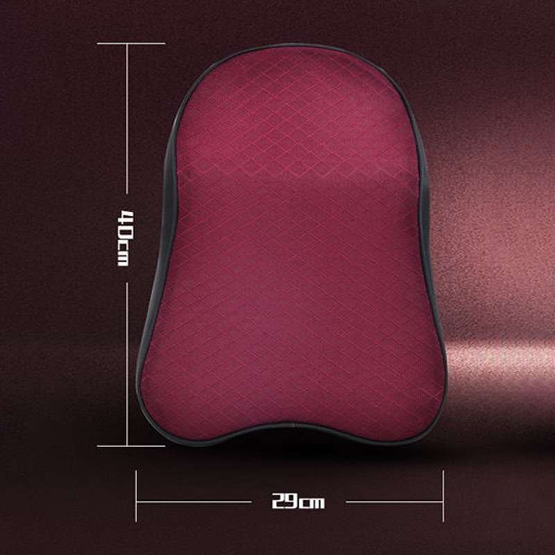 Four Seasons Breathable Memory Foam Car Neck Pillow Polyester Headrest (Black)