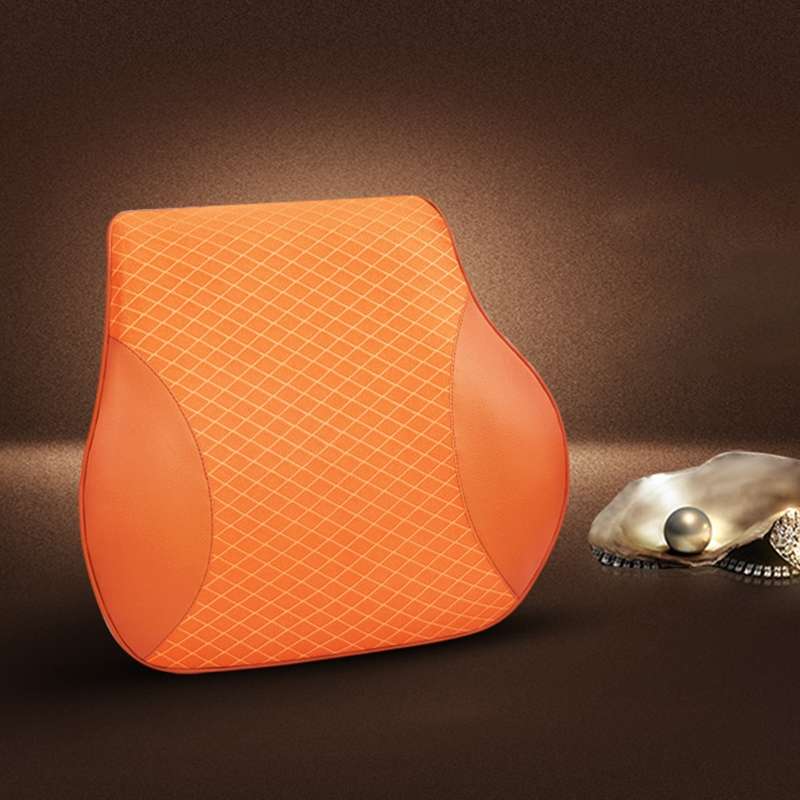 Four Seasons Breathable Memory Foam Car Lumbar Pillow Polyester Pillow (Black)