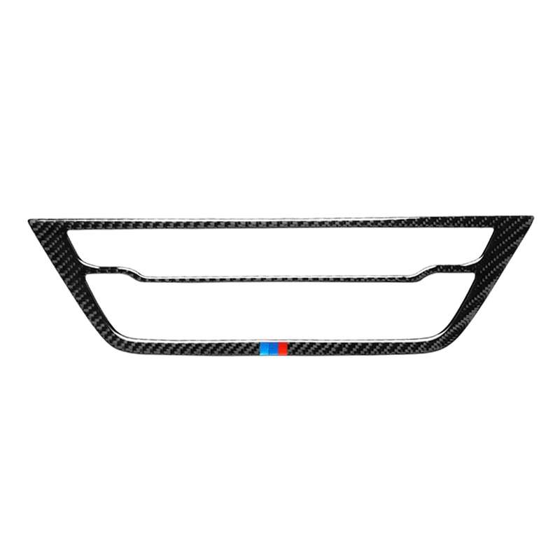 Car Tricolor Carbon Fiber CD Panel Decorative Sticker for BMW 5 Series G38 528Li / 530Li / 540Li 201