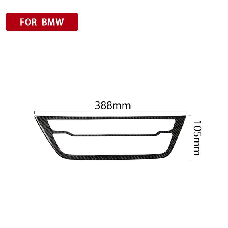 Car Carbon Fiber CD Panel Decorative Sticker for BMW 5 Series G38 528Li / 530Li / 540Li 2018