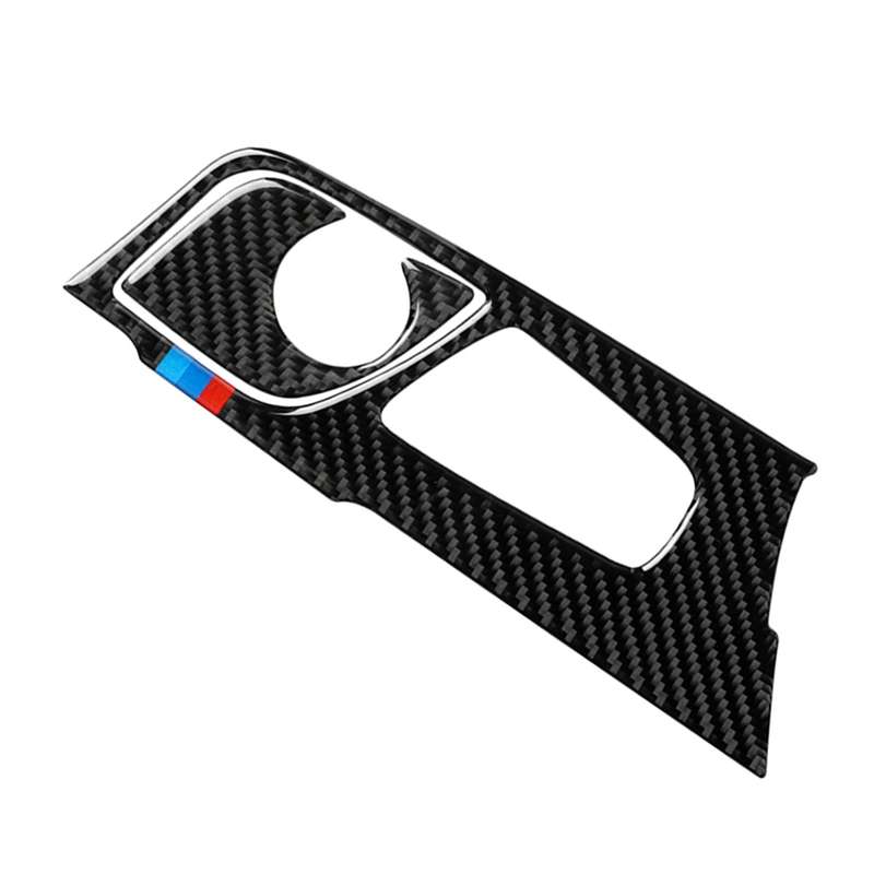 2 in 1 Car Tricolor Carbon Fiber Gear Position Panel Decorative Sticker for BMW 5 Series G38 528Li /