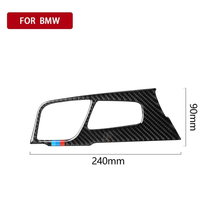 Car Tricolor Carbon Fiber Gear Position Panel Decorative Sticker for BMW 5 Series G38 528Li / 530Li