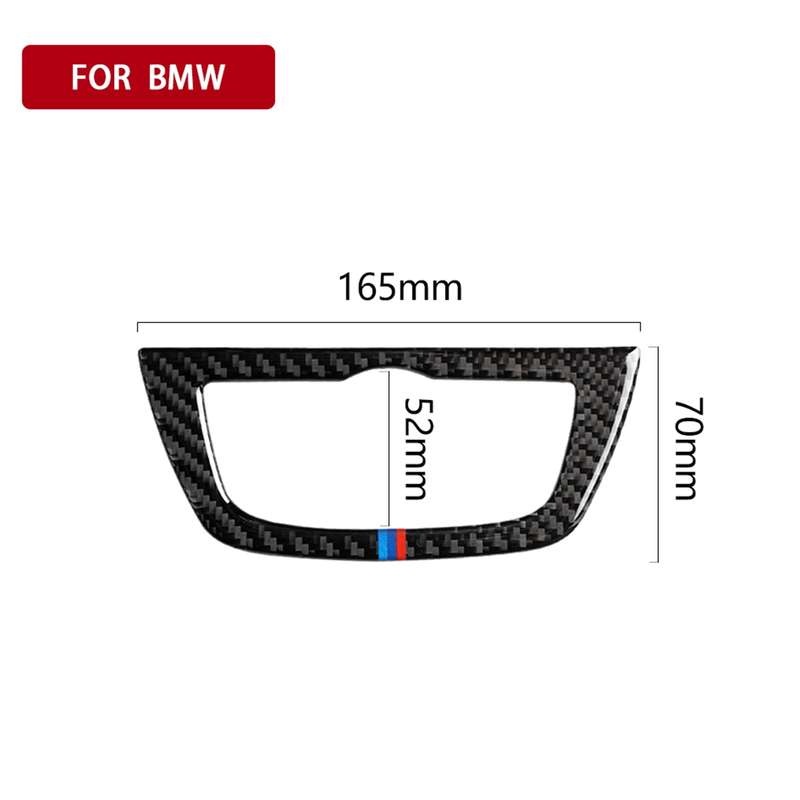 Car Tricolor Carbon Fiber Headlight Switch Frame Decorative Sticker for BMW 5 Series G38 528Li / 530