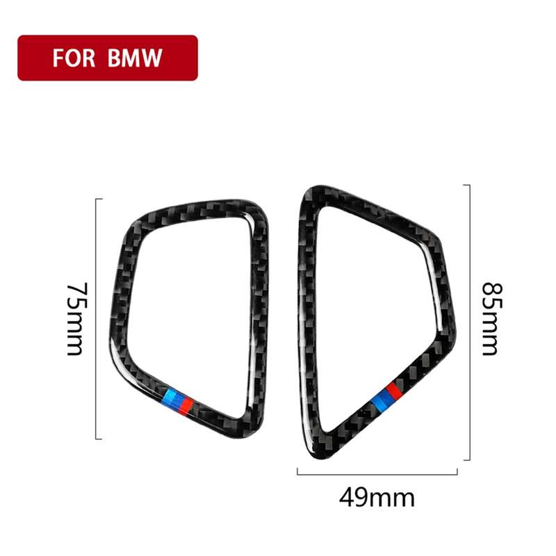 Car Tricolor Carbon Fiber Instrument Air Vent Frame Decorative Sticker for BMW 5 Series G38 528Li /