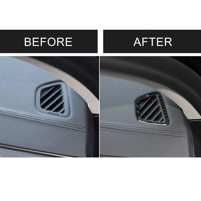 Car Tricolor Carbon Fiber Instrument Air Vent Frame Decorative Sticker for BMW 5 Series G38 528Li /