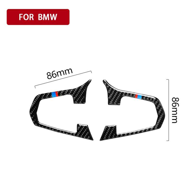 Car Tricolor Carbon Fiber Steering Wheel Button Configuration A Decorative Sticker for BMW 5 Series