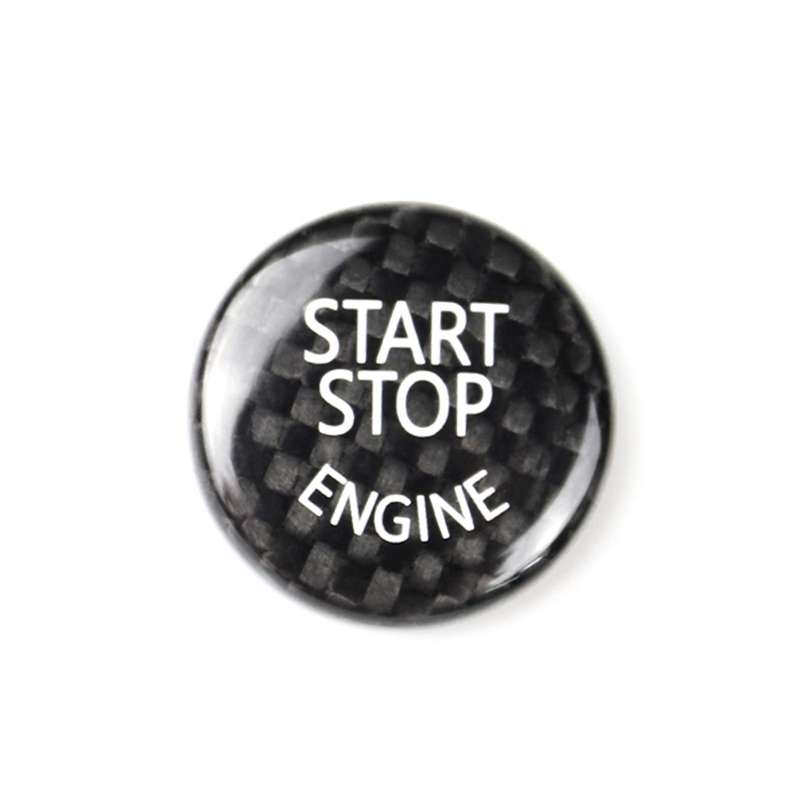 Car Engine Start Key Push Button Cover Trim Carbon Fiber Sticker Decoration for BMW F / G Chassis (R
