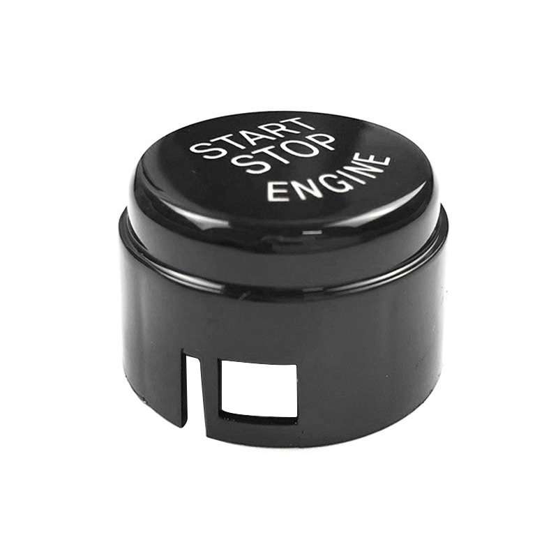 Car Engine Start Key Push Button Cover for BMW G / F Chassis, without Start and Stop (Black)