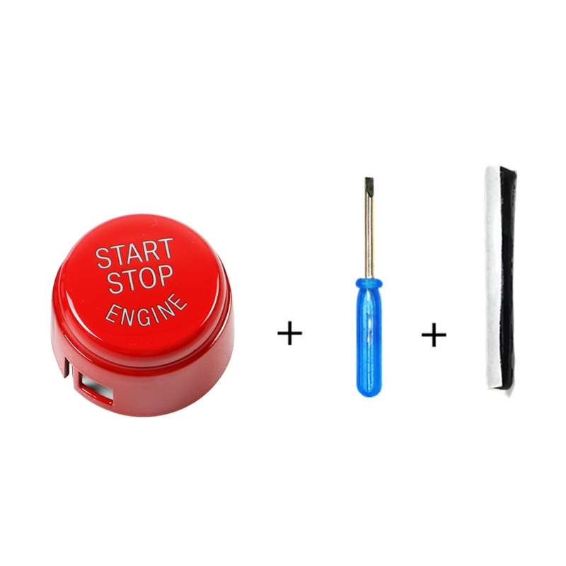 Car Engine Start Key Push Button Cover for BMW G / F Chassis, without Start and Stop (Black)