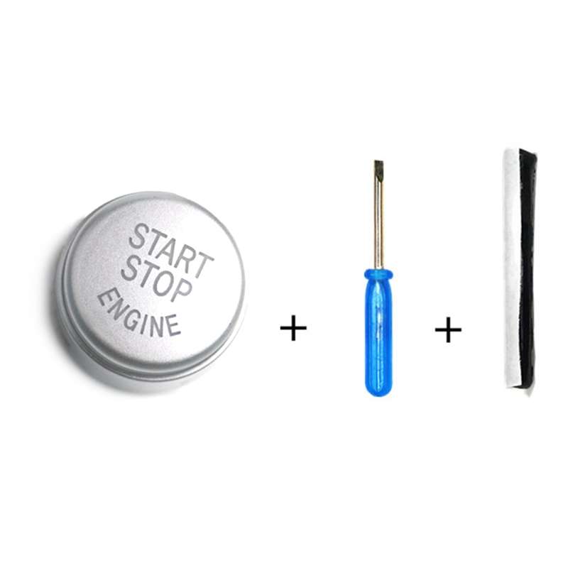 Car Engine Start Key Push Button Cover for BMW G / F Chassis, without Start and Stop (Black)