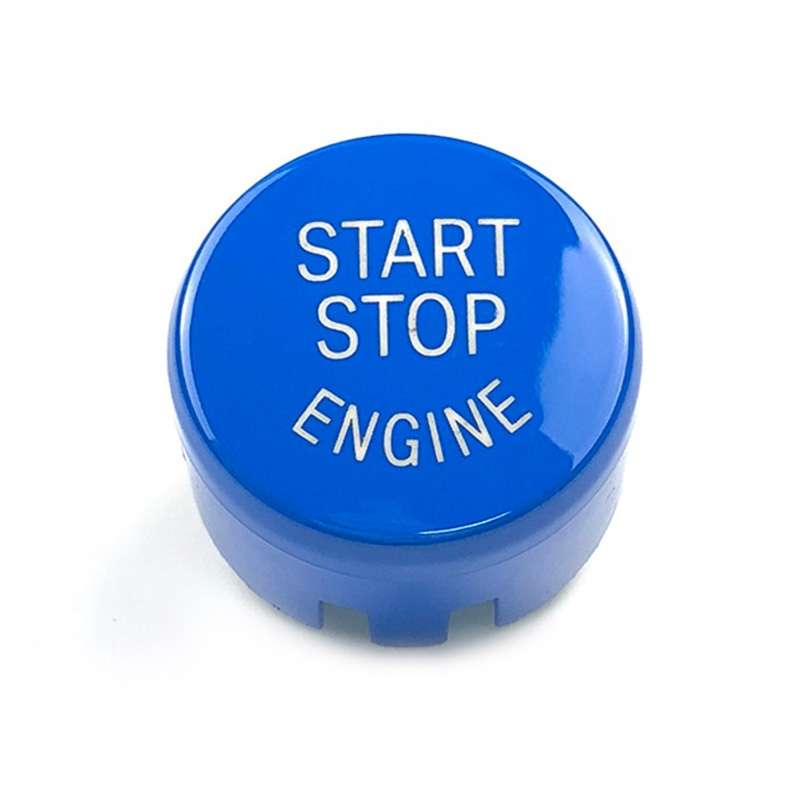Car Engine Start Key Push Button Cover for BMW G / F Chassis, with Start and Stop (Black)