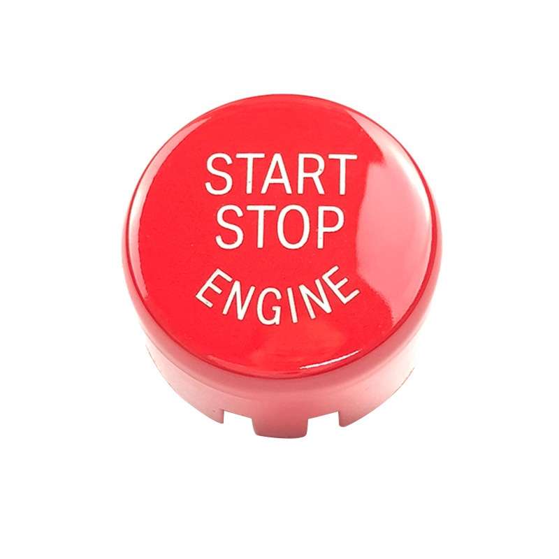 Car Engine Start Key Push Button Cover for BMW G / F Chassis, with Start and Stop (Black)