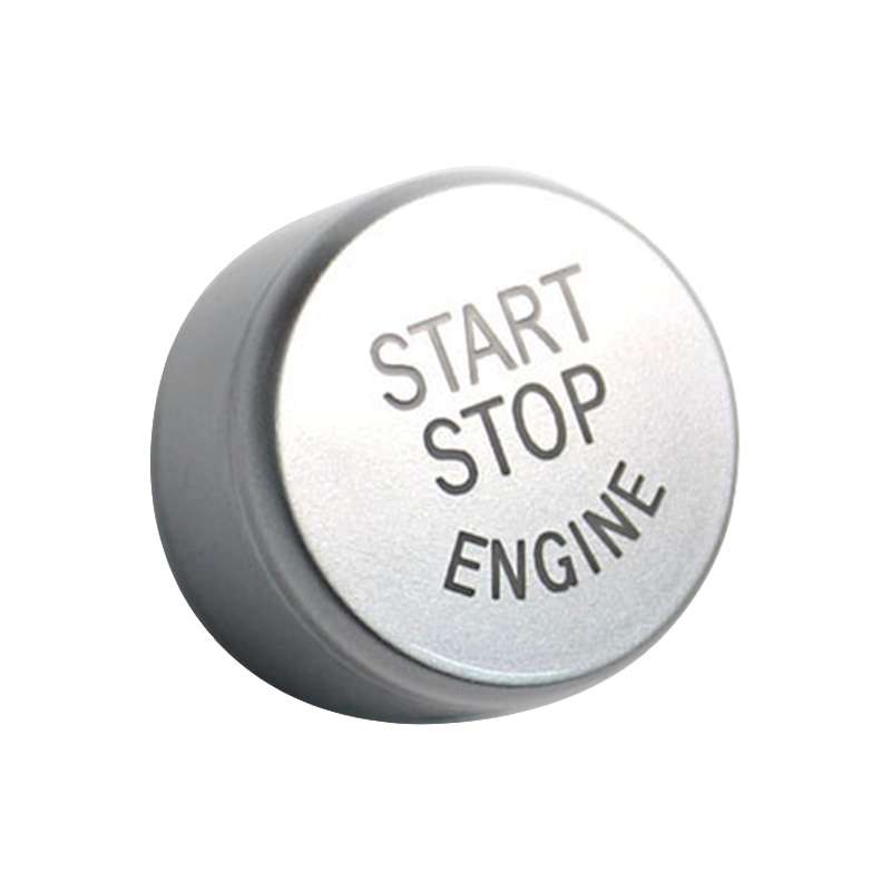 Car Engine Start Key Push Button Cover for BMW G / F Chassis, with Start and Stop (Black)