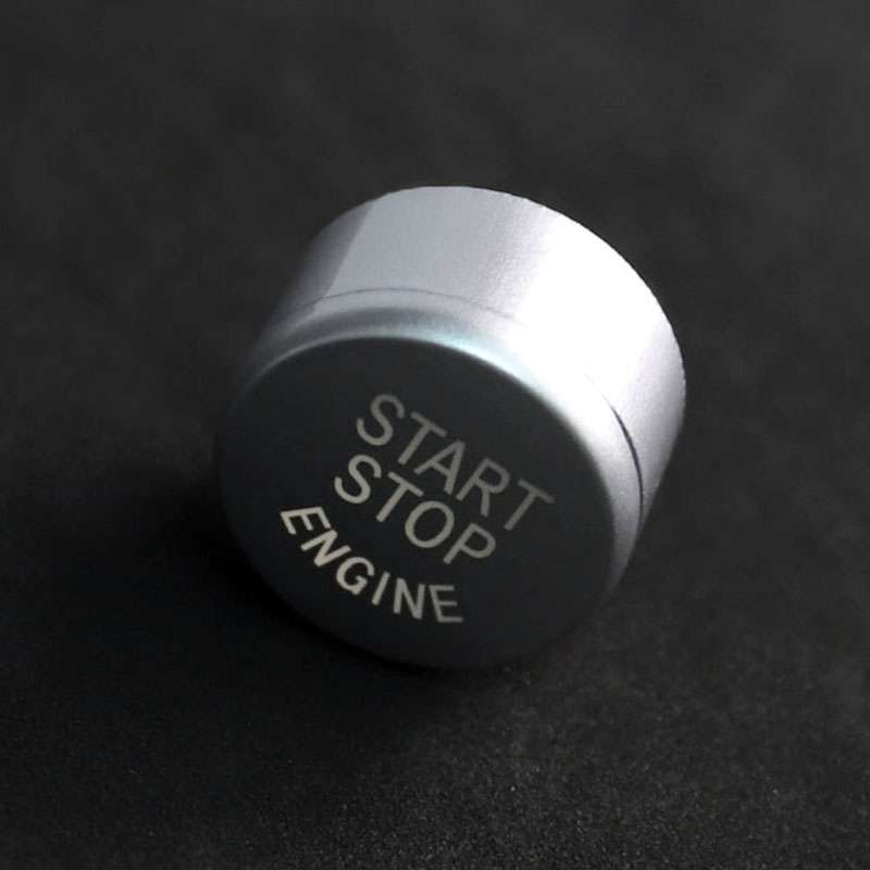 Car Engine Start Key Push Button Cover for BMW G / F Chassis, with Start and Stop (Black)