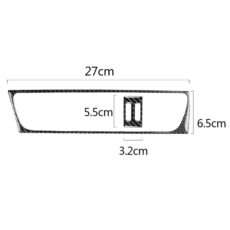 2 in 1 Car Carbon Fiber Air Conditioning Air Outlet Frame Decorative Sticker for Audi A4 B8 2009-201