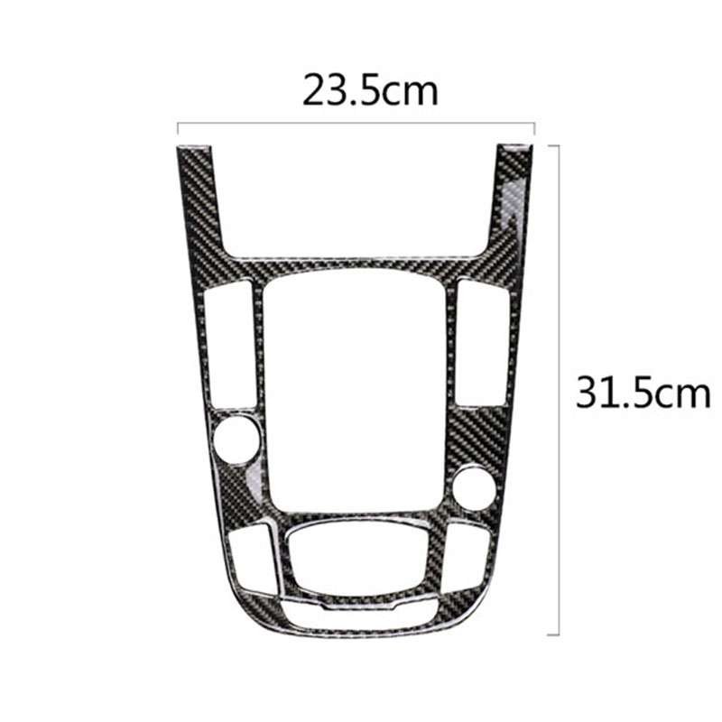 Car Carbon Fiber Gear Position Panel Decorative Sticker for Audi 2010-2018 Q5 / 2009-2016 A4L / 2009