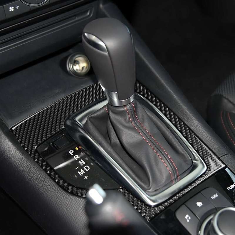 Car Carbon Fiber Left Drive Gear Frame A Decorative Sticker for Mazda Axela 2013-2016