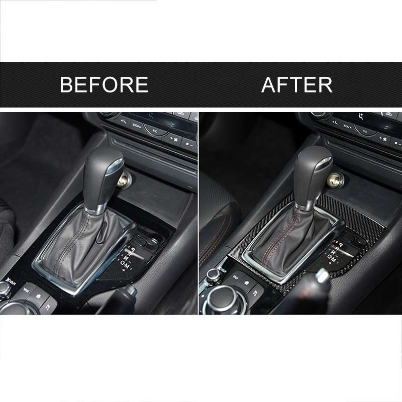 Car Carbon Fiber Right Drive Gear Frame A Decorative Sticker for Mazda Axela 2013-2016