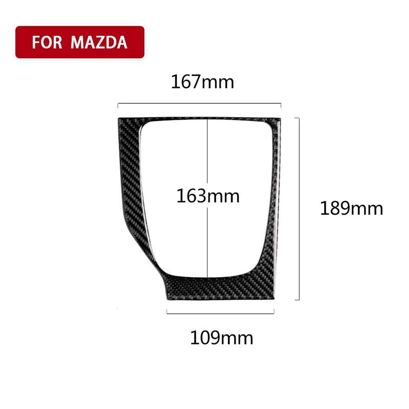 Car Carbon Fiber Left Drive Manual Gear Frame C Decorative Sticker for Mazda Axela 2017-2018