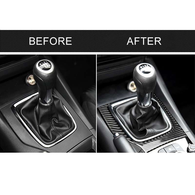 Car Carbon Fiber Left Drive Manual Gear Frame C Decorative Sticker for Mazda Axela 2017-2018