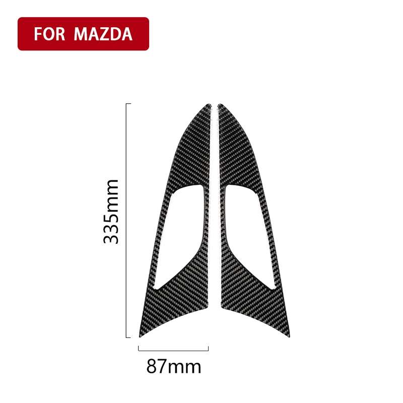 2 PCS Car Carbon Fiber Door Inner Handle Outer Frame Decorative Sticker for Mazda Axela 2014 / 2017-