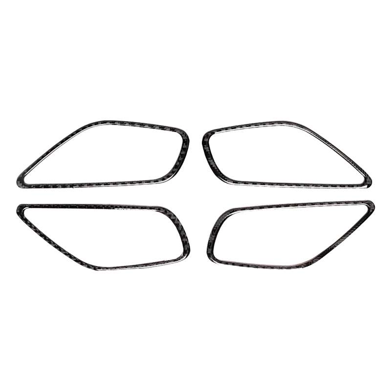 4 PCS Car Carbon Fiber Door Inner Handle Frame Decorative Sticker for Mazda Axela 2014 / 2017-2018