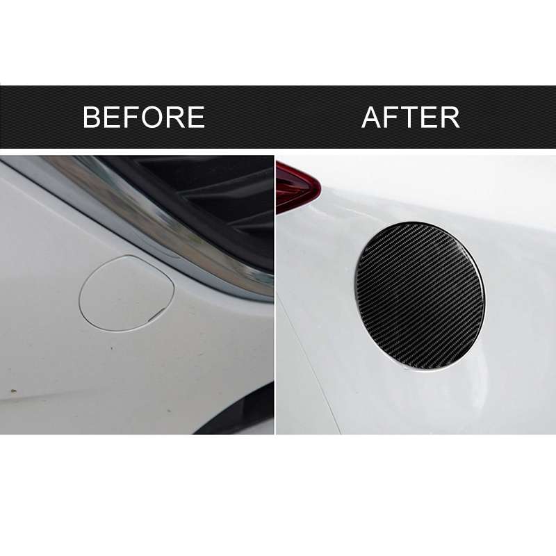 Car Carbon Fiber Fuel Tank Cap Decorative Sticker for Mazda Axela 2013-2018