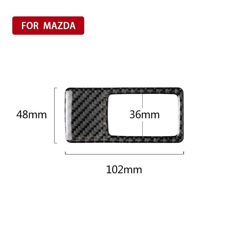 Car Carbon Fiber Headlight Adjustment Frame Decorative Sticker for Mazda Axela 2014 / 2017-2018, Lef