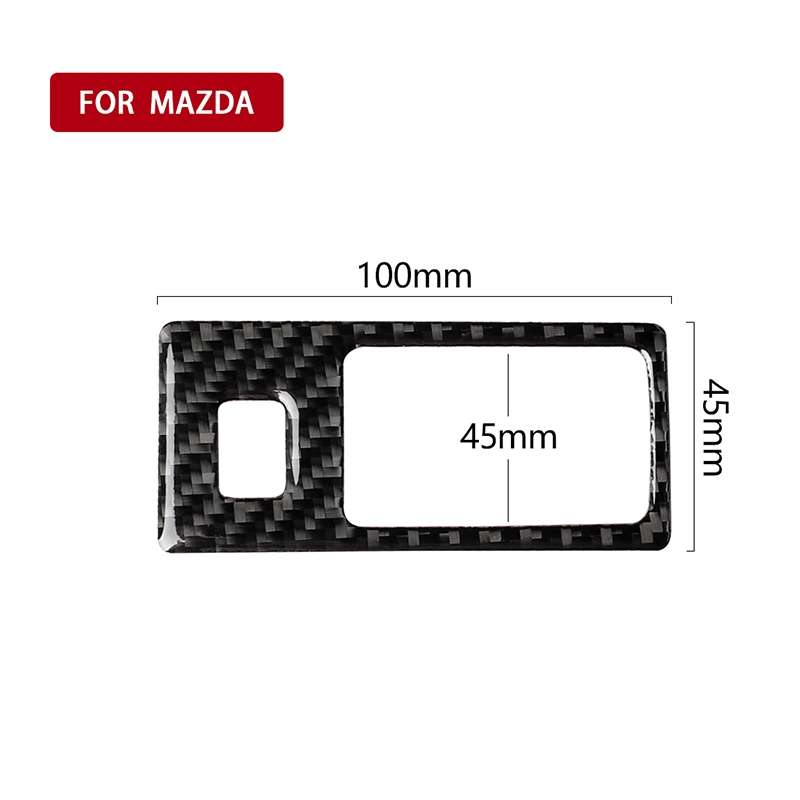 Car Carbon Fiber Headlight Adjustment Frame Decorative Sticker for Mazda Axela 2014 / 2017-2018, Lef