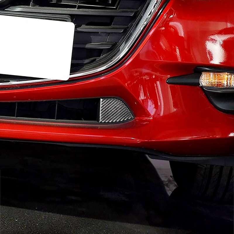 Car Carbon Fiber Front Bumper Decorative Sticker for Mazda Axela 2017-2018