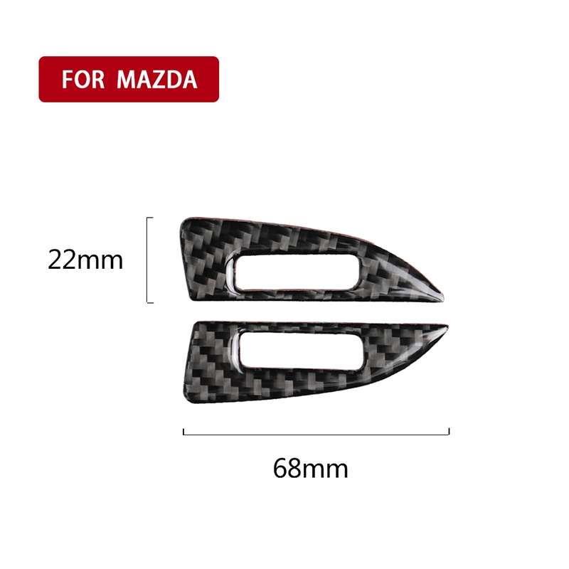 Car Carbon Fiber Air Conditioning Air Outlet Adjustment Frame Decorative Sticker for Mazda Axela 201
