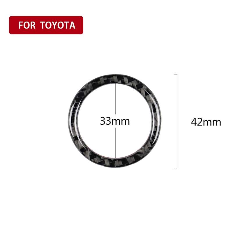 Car Carbon Fiber One-button Start Decorative Sticker for Toyota Eighth Generation Camry 2018-2019